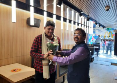 Felicitation by McDonald's team on the occasion of newly opened Mc'Cafe, Irla, Vile parle - 14 Dec 2021